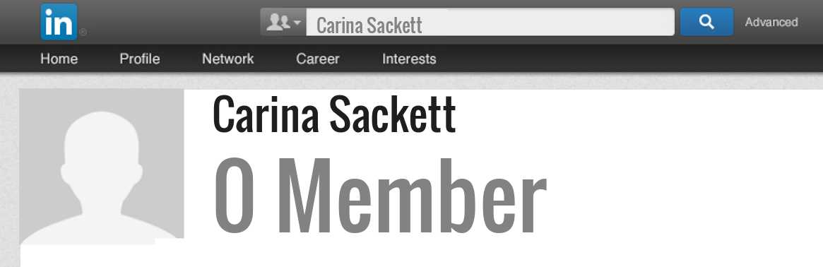 Carina Sackett linkedin profile