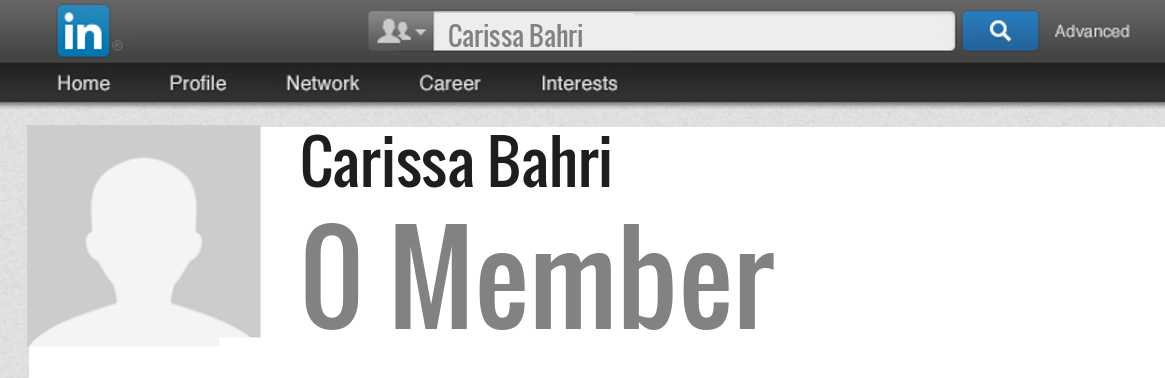 Carissa Bahri linkedin profile