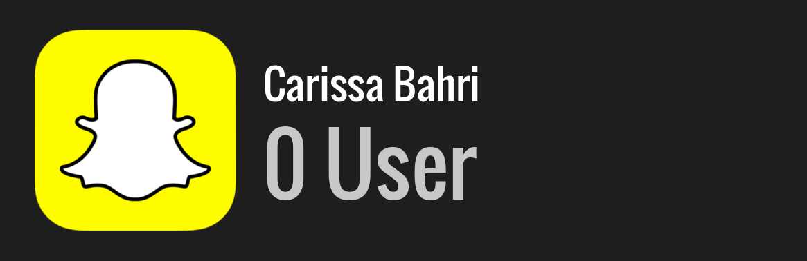 Carissa Bahri snapchat