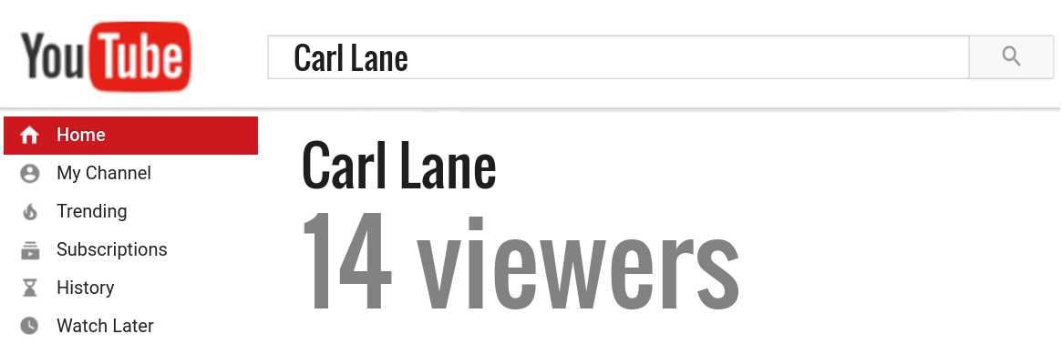 Carl Lane youtube subscribers