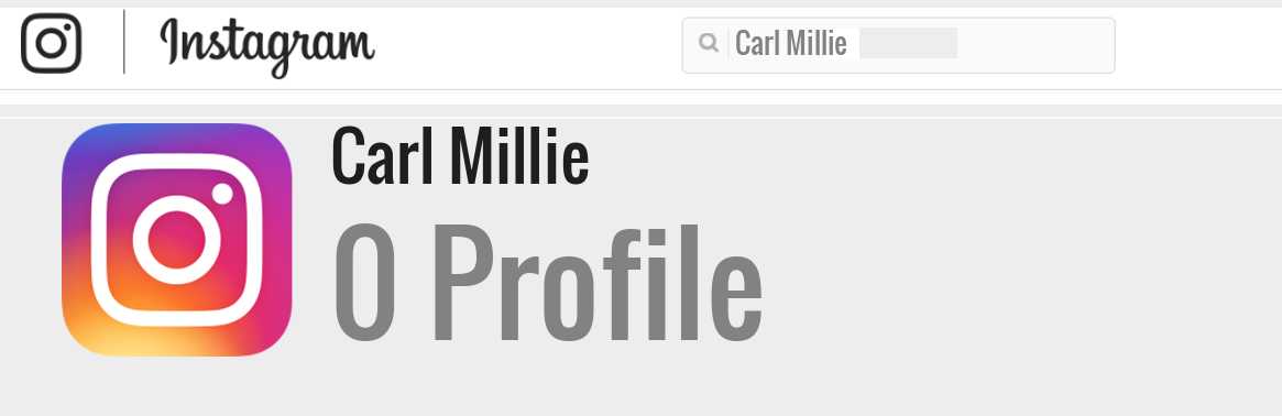 Carl Millie instagram account