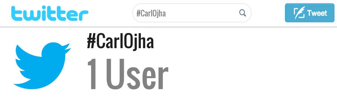 Carl Ojha twitter account