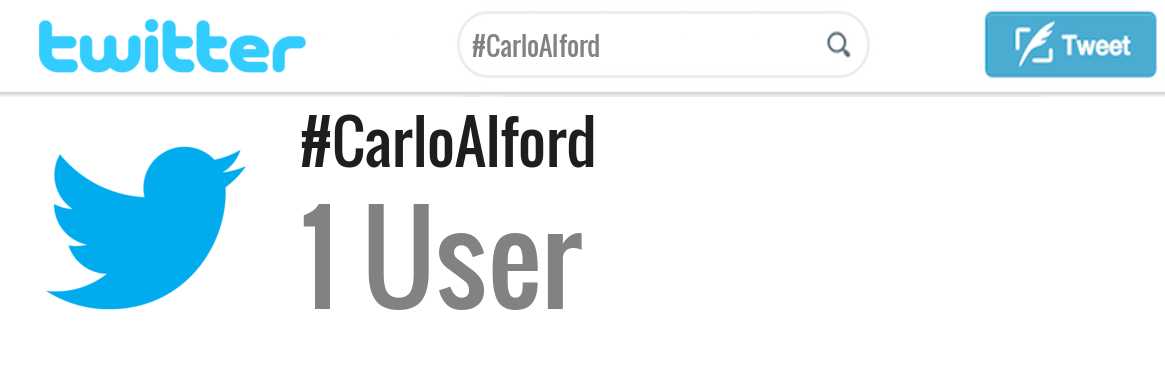 Carlo Alford twitter account