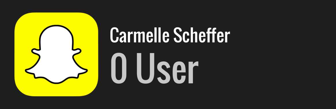 Carmelle Scheffer snapchat