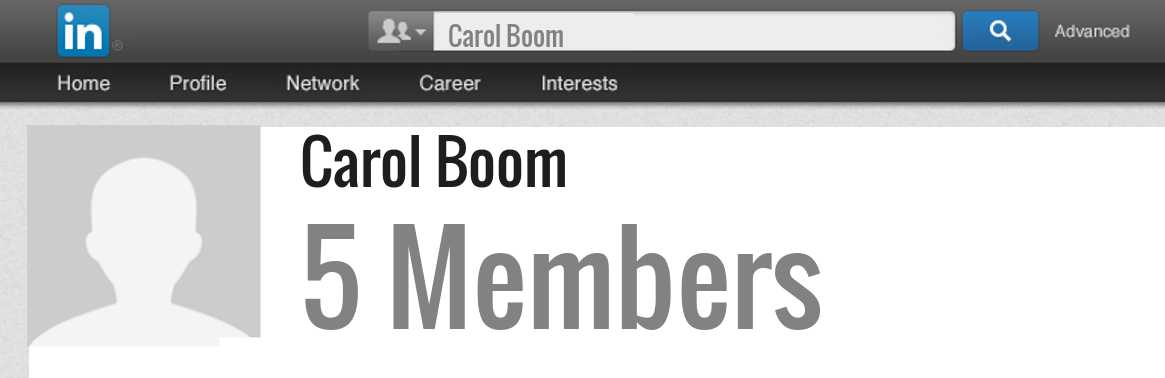 Carol Boom linkedin profile