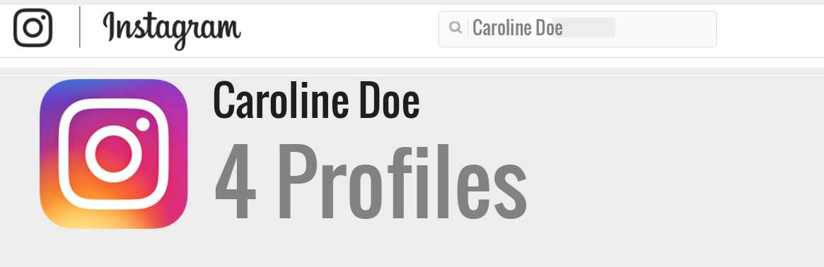 Caroline Doe instagram account