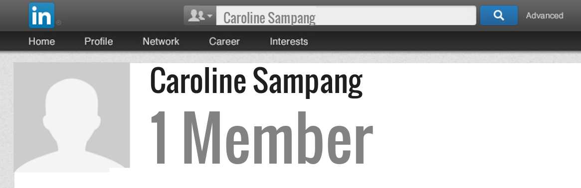 Caroline Sampang linkedin profile