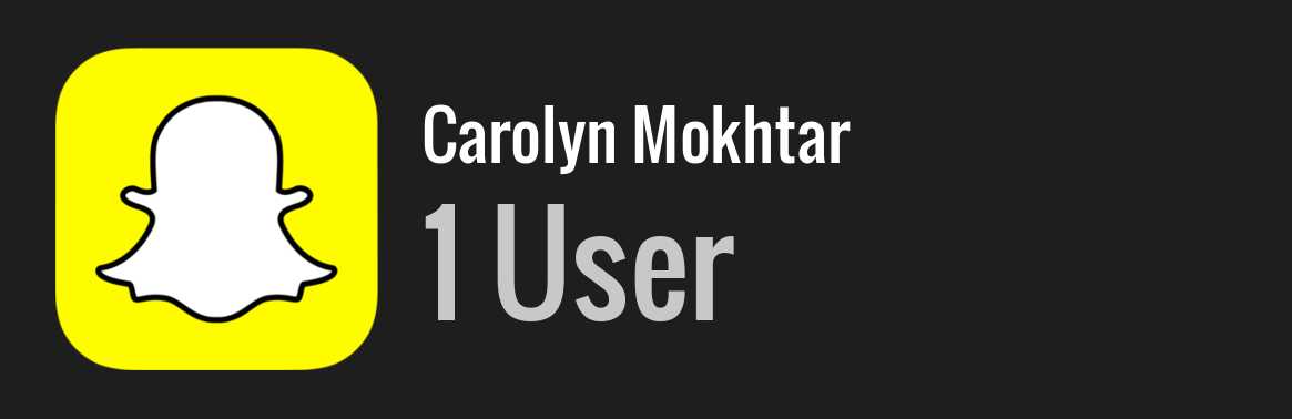 Carolyn Mokhtar snapchat