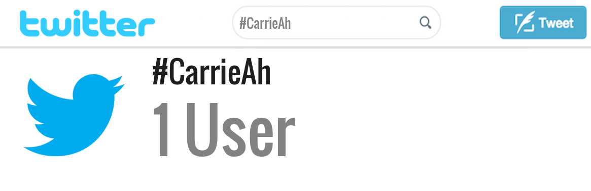 Carrie Ah twitter account
