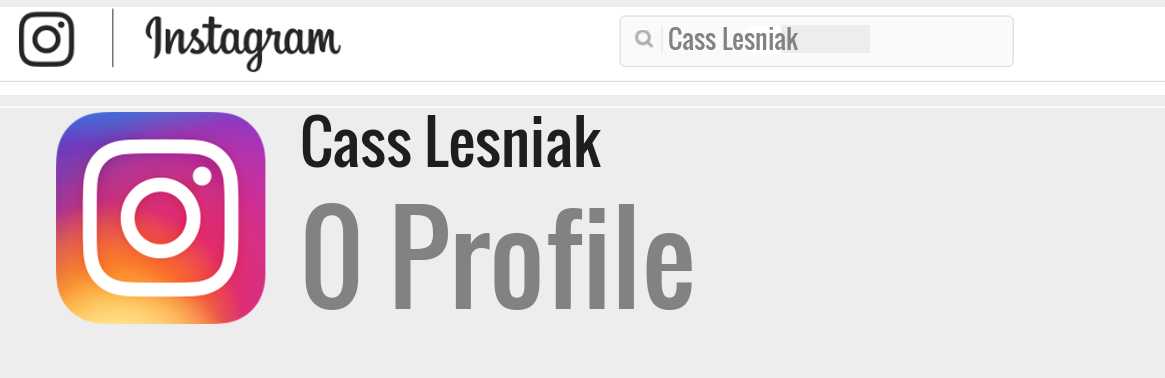 Cass Lesniak instagram account