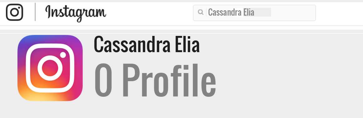 Cassandra Elia instagram account