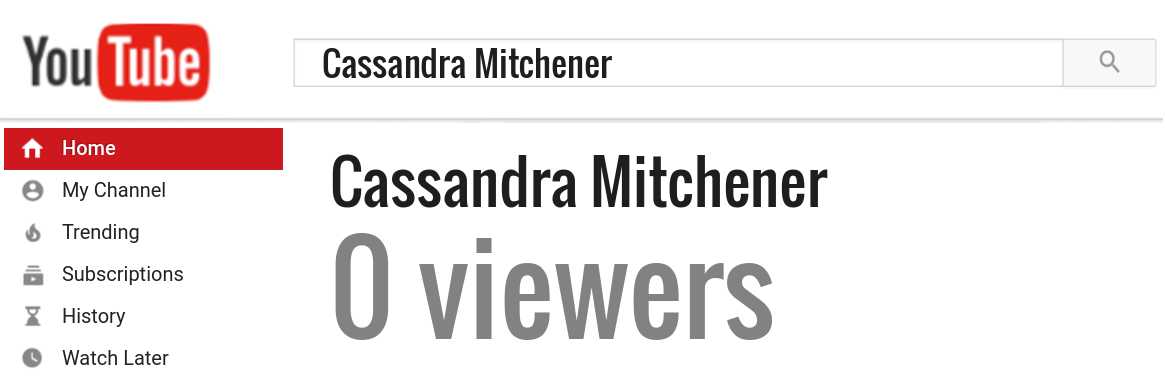 Cassandra Mitchener youtube subscribers