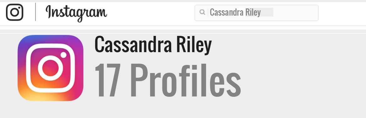 Cassandra Riley instagram account