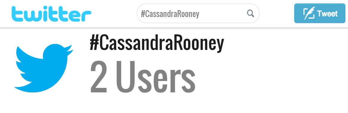 Cassandra Rooney twitter account