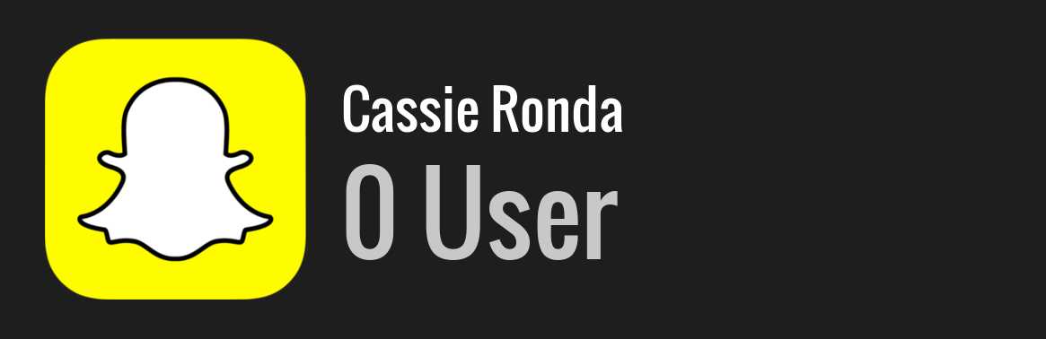 Cassie Ronda snapchat