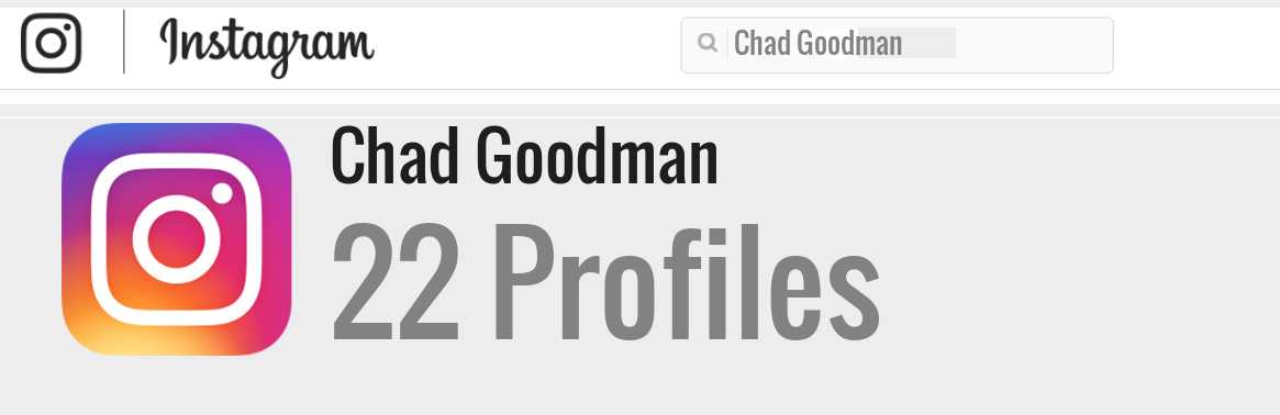 Chad Goodman instagram account