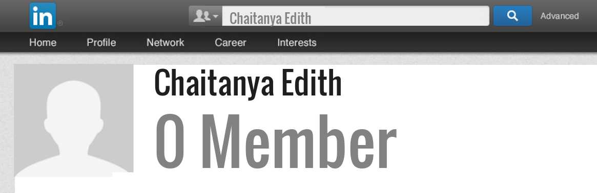 Chaitanya Edith linkedin profile