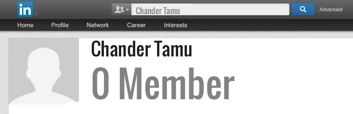 Chander Tamu linkedin profile