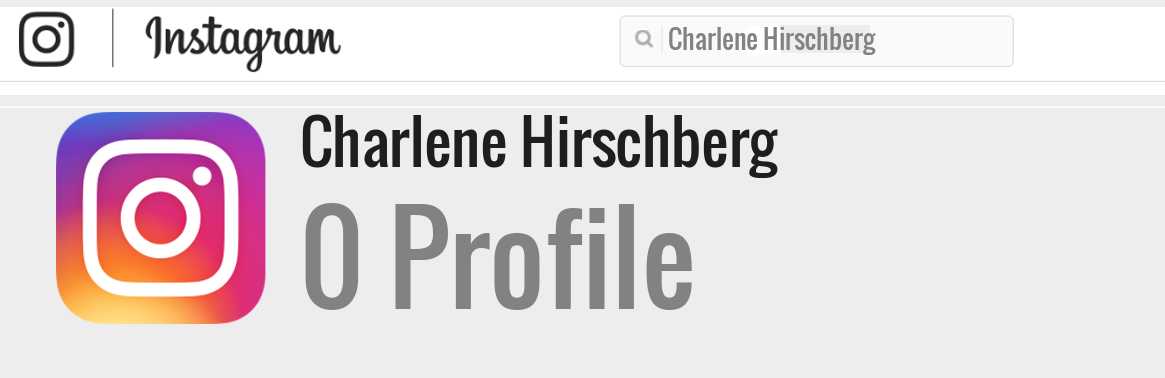 Charlene Hirschberg instagram account