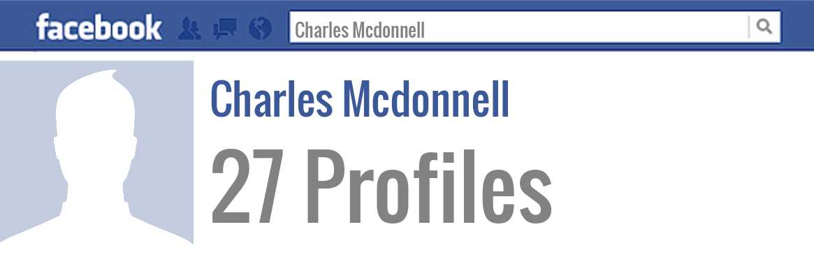 Charles Mcdonnell facebook profiles