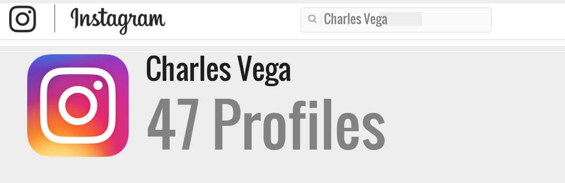 Charles Vega instagram account
