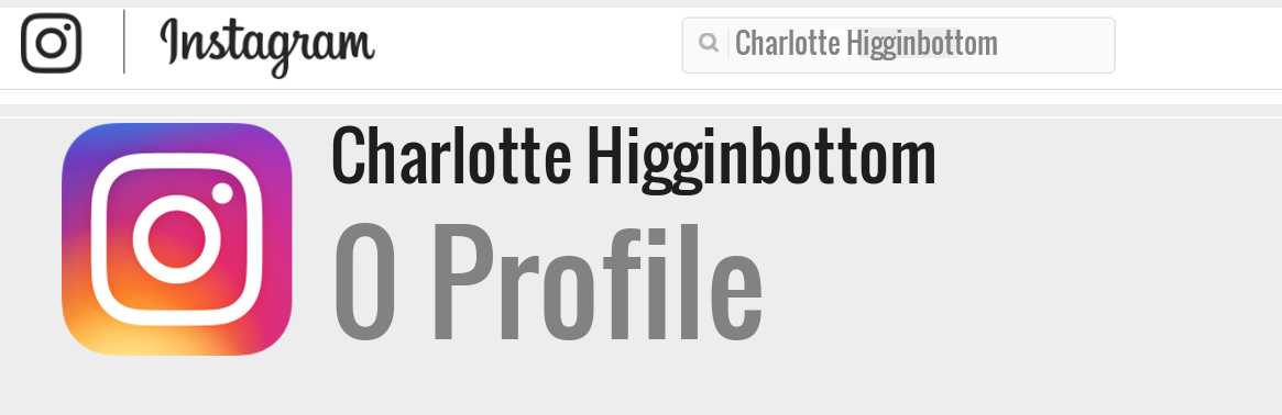 Charlotte Higginbottom instagram account