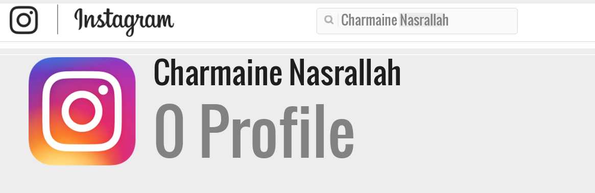 Charmaine Nasrallah instagram account