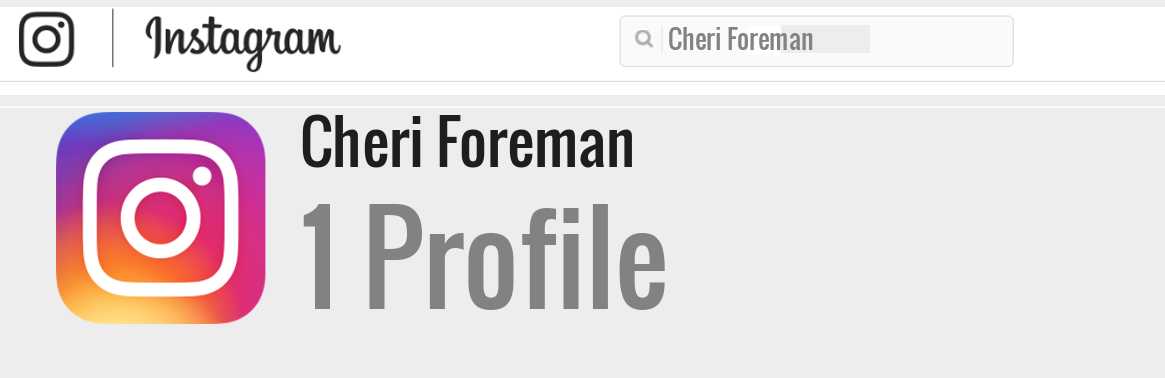 Cheri Foreman instagram account