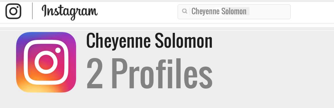 Cheyenne Solomon instagram account