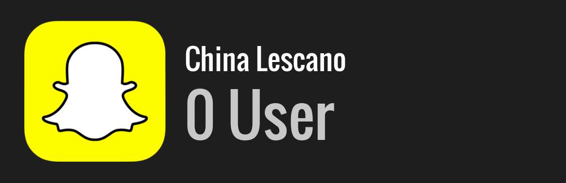 China Lescano snapchat