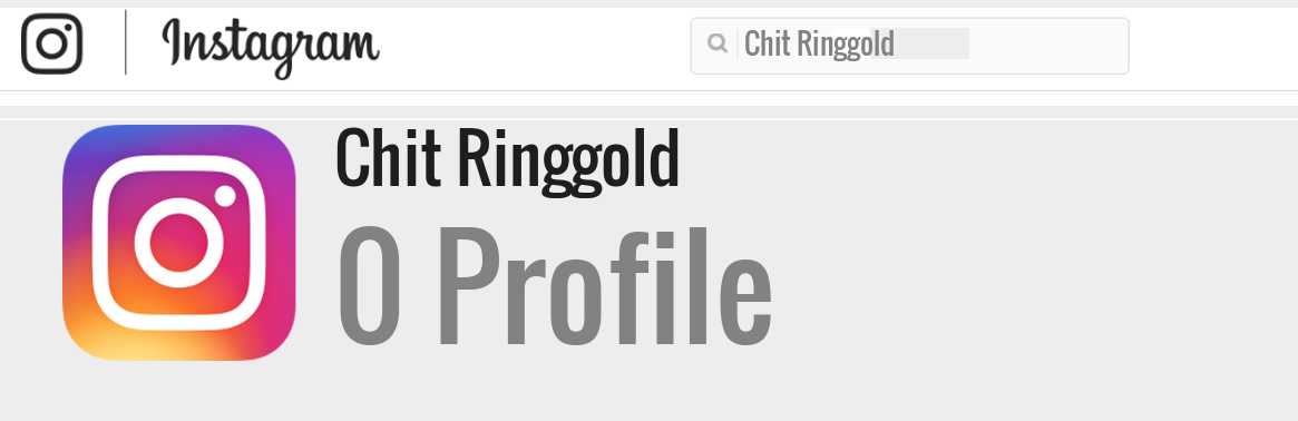 Chit Ringgold instagram account