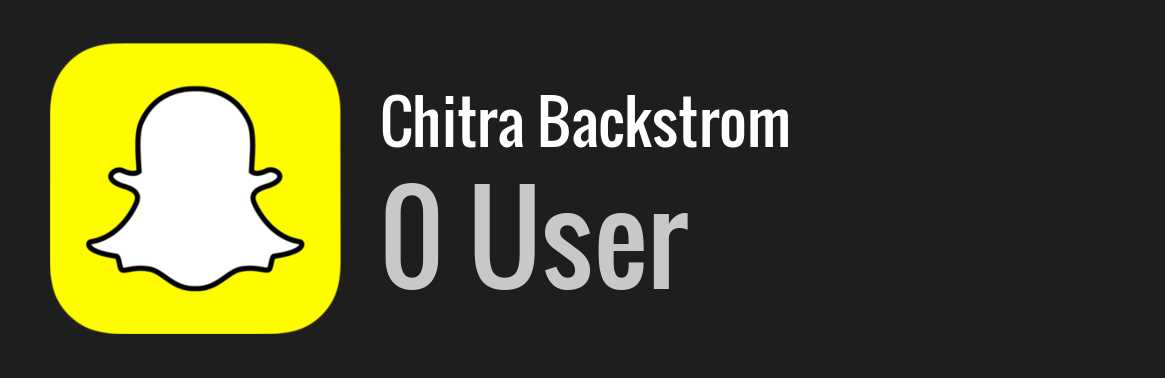 Chitra Backstrom snapchat