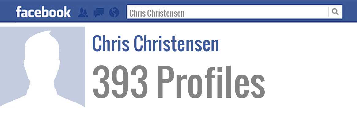 Chris Christensen facebook profiles