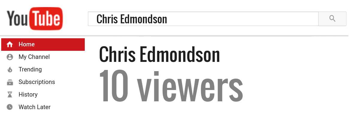 Chris Edmondson youtube subscribers