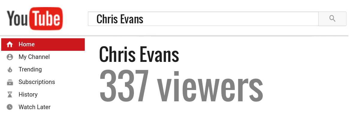 Chris Evans youtube subscribers