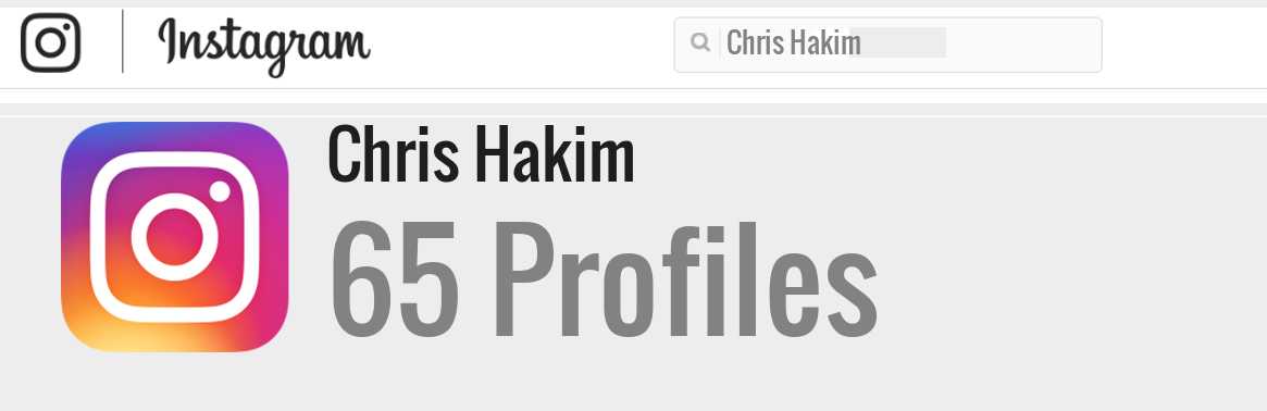 Chris Hakim instagram account