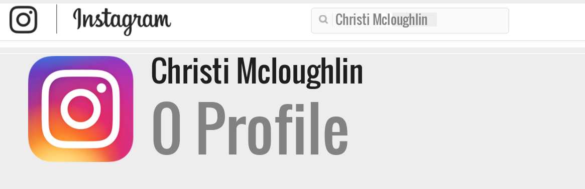 Christi Mcloughlin instagram account
