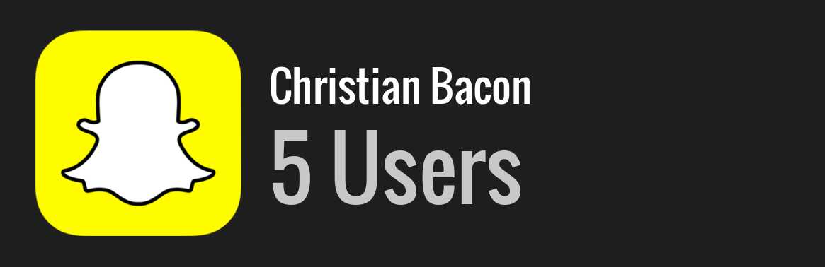 Christian Bacon snapchat