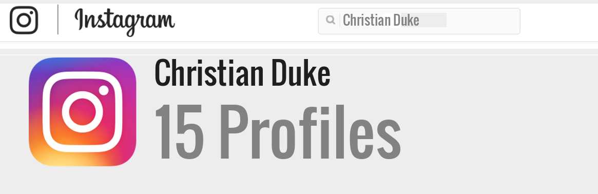 Christian Duke instagram account