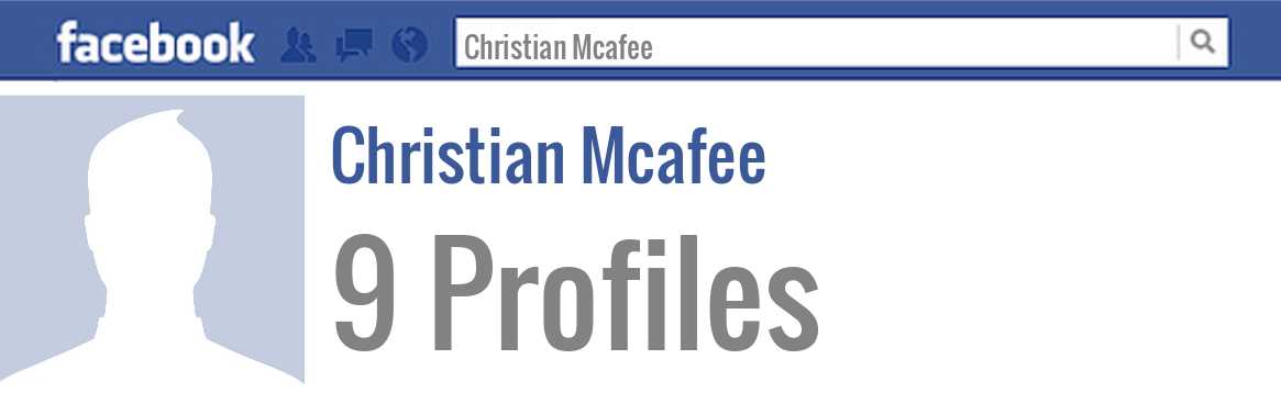 Christian Mcafee facebook profiles