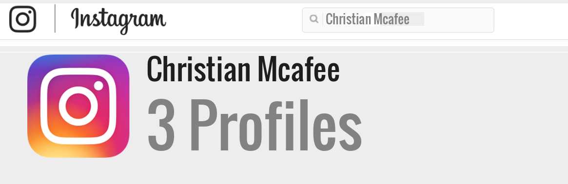 Christian Mcafee instagram account