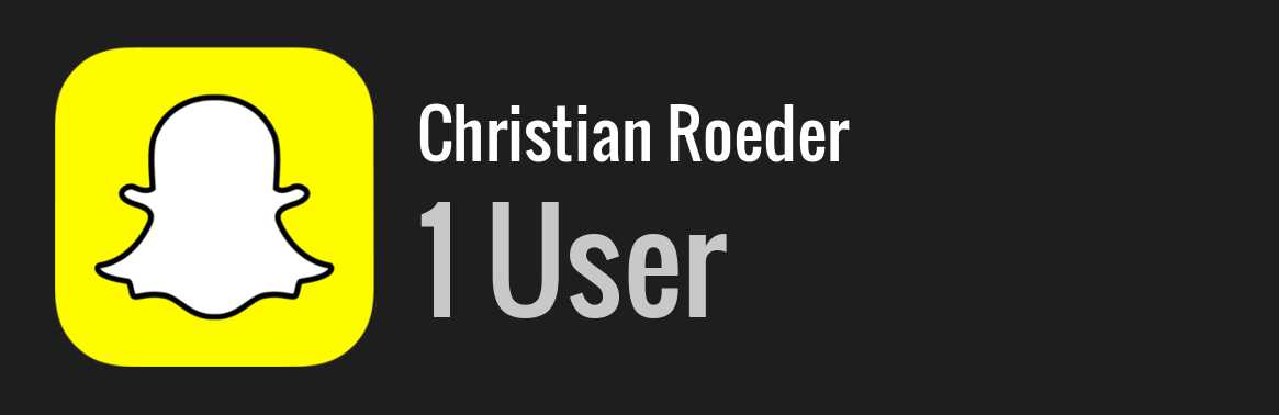 Christian Roeder snapchat