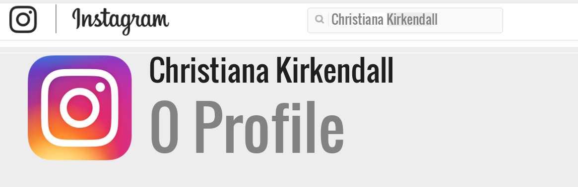Christiana Kirkendall instagram account