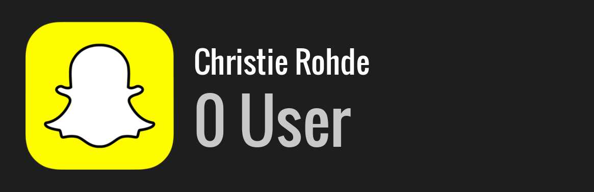 Christie Rohde snapchat