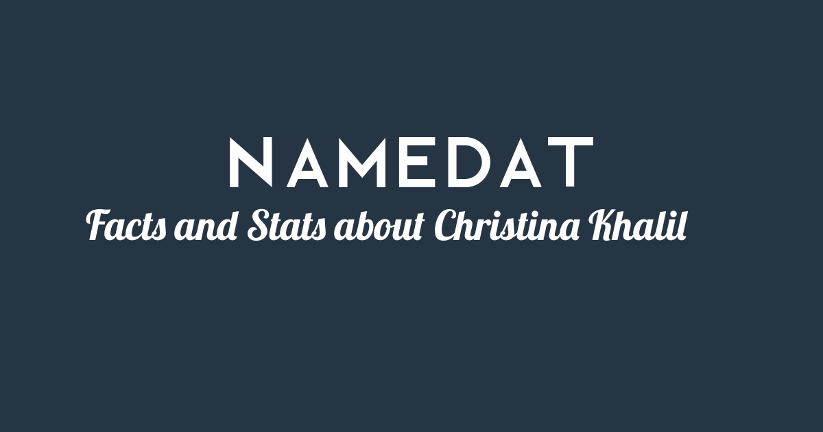 Christina Khalil: Background Data, Facts, Social Media, Net Worth and more!