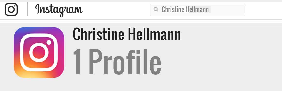 Christine Hellmann instagram account