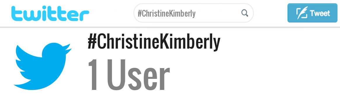 Christine Kimberly twitter account