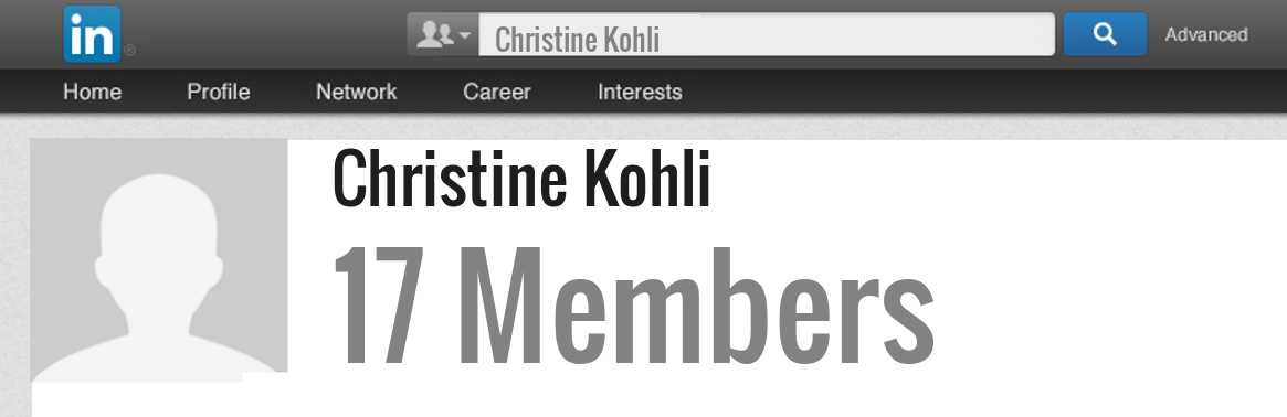 Christine Kohli linkedin profile