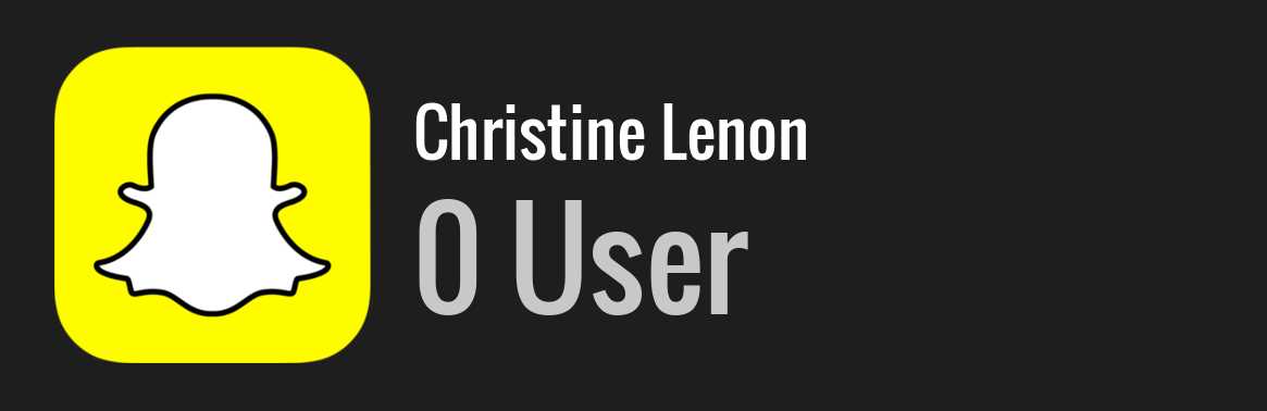 Christine Lenon snapchat