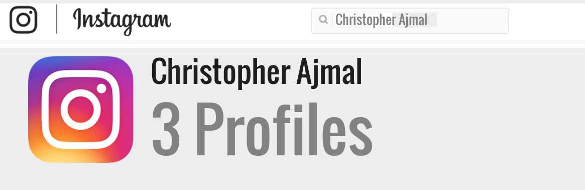 Christopher Ajmal instagram account